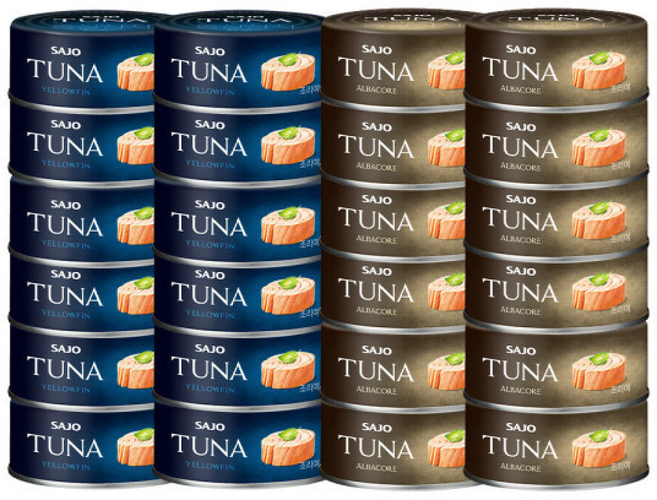 사조 프리미엄참치 황다랑어 + 알바코, 12개, 100g