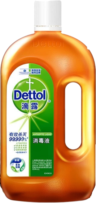 滴露Dettol消毒液 居家寵物環境清潔消毒 大容量經濟裝, 750g, 1個