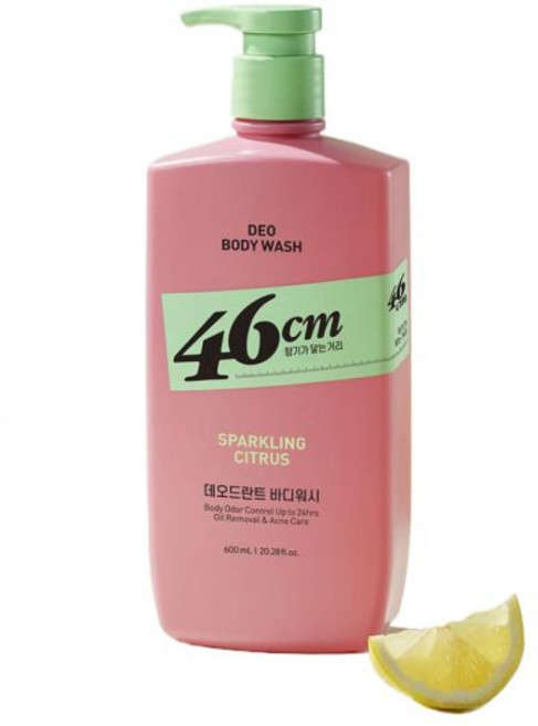 [인생84 PICK] 46cm 체취케어 약산성 데오드란트 바디워시 시트러스향 600ml