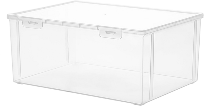 다용도 뚜껑 수납 정리함 박스, 1개, 투명