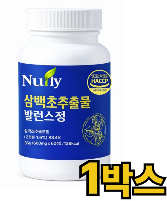 삼백초추출물 식약청인증 LHF618 미퀠리아닌 국산 100%, 1개, 60정 - 쿠팡
