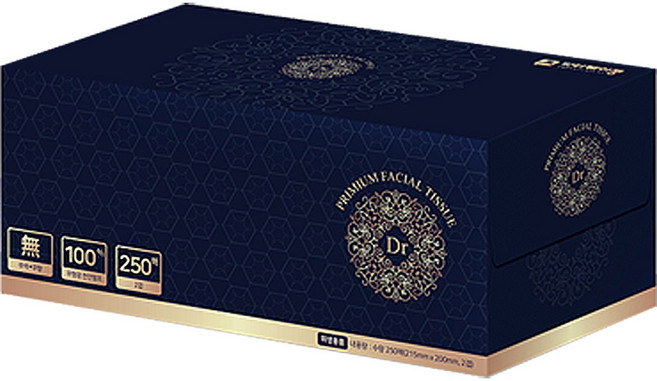 닥터케이콩 프리미엄 미용티슈 250매, 1개