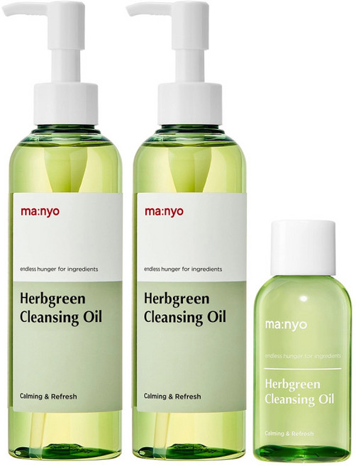 Manyo Herbgreen Cleansing Oil 200ml X 2 + 55ml 마녀공장 허브 클렌징 오일, 1개