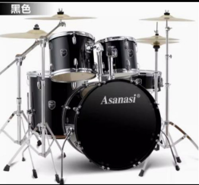 버스킹용드럼 성인용 전문 어쿠스틱 재즈 드럼 키트 높은 음질 수준, 5) 5 drums and 4, 1개