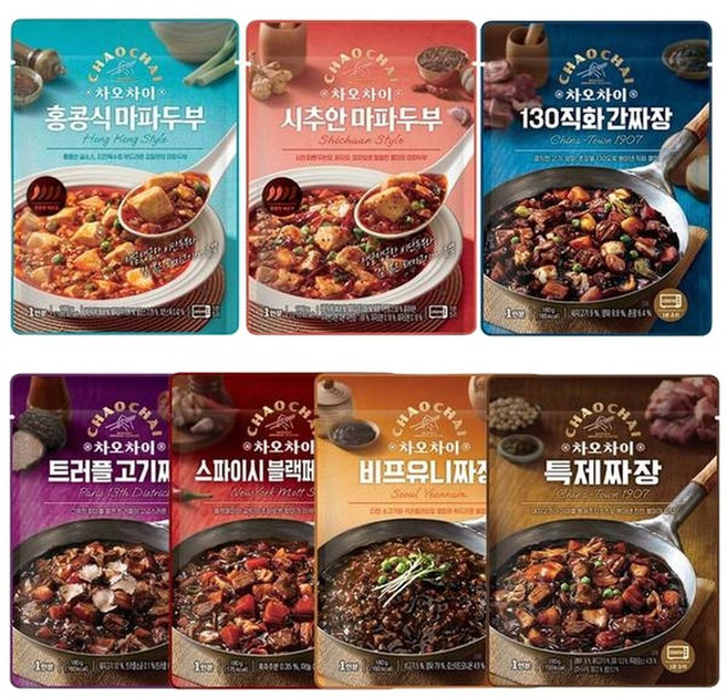 차오차이 고기짜장 간짜장 마파두부 180g 7종 각 1분조리, 1개