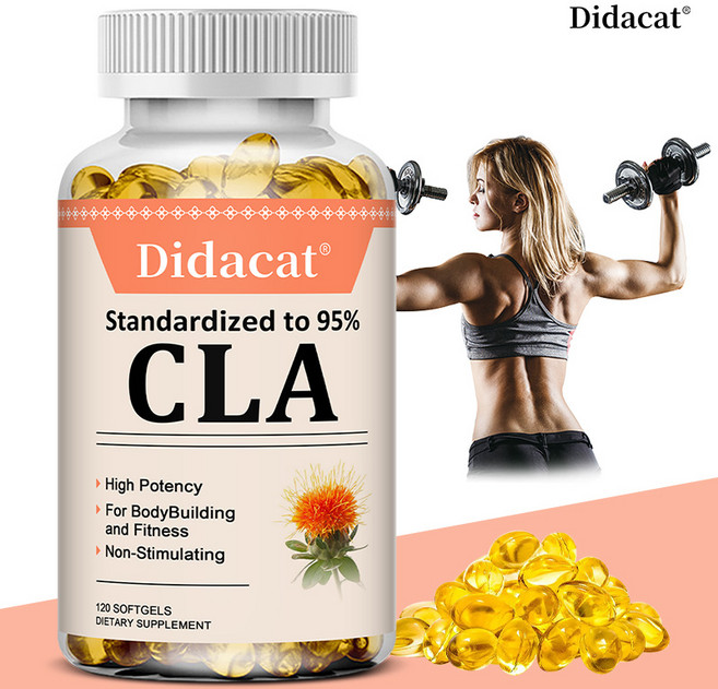 CLA 보충제 높은 효능 건강한 체중관리와 마른 근육량 지원 활성공액리놀레산 95%, 1개, 120회분