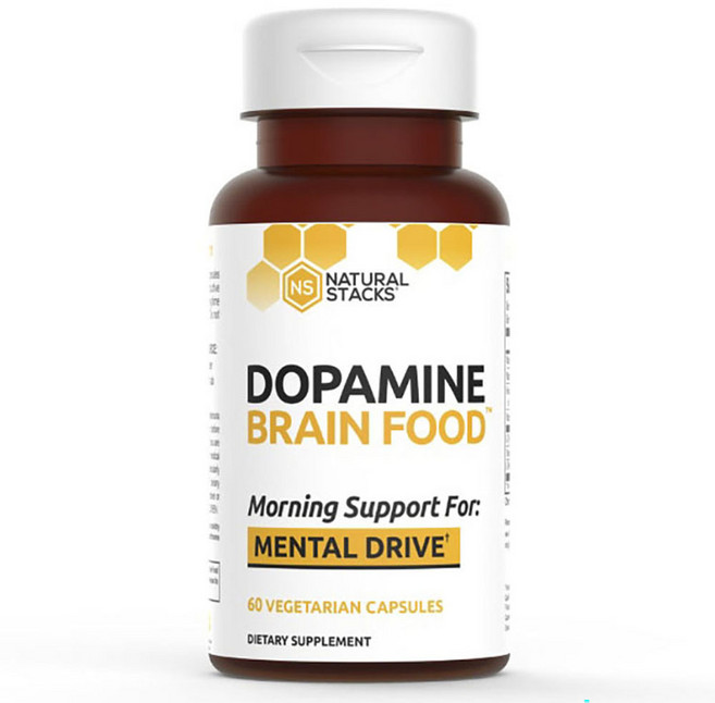 NATURALSTACKS Brain Food多巴胺素食膠囊, 60顆, 1罐