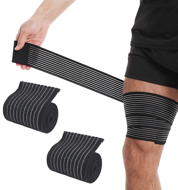 밴드식 허벅지 아대, 2개, 블랙