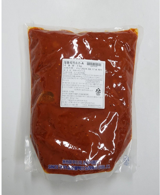 동원홈푸드 삼조쎌텍 정통피자소스A 3kg x 4개