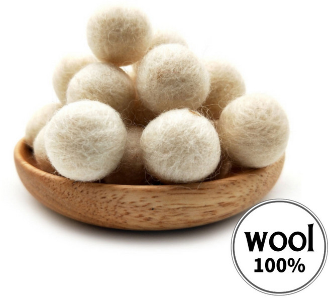 아트위브 DIY 2cm 울 칼라 양모볼 펠트 공예 양모공 폼폼이 만들기 재료, 10개, 02. 아이보리 (2cm)