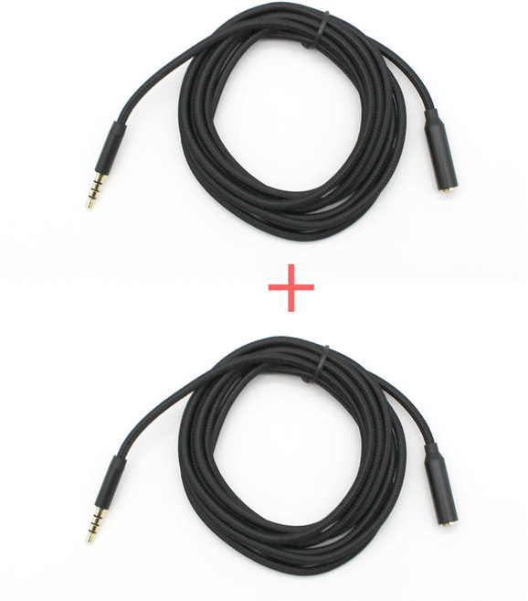 3.5mm 4극 전용 2m 연장 페브릭 케이블 2개 1세트 [SL-02]