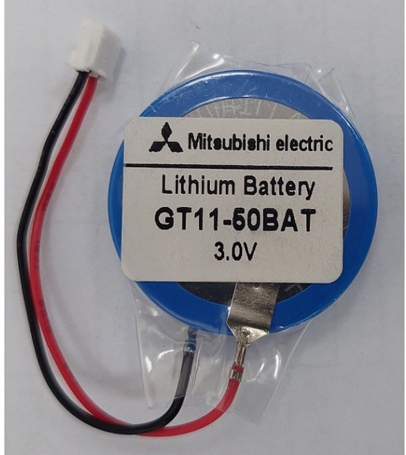 GT11-50BAT/FX3U-32BL CR2450 3V觸摸屏人機界面電池 2P白色插頭 日本三菱鋰電池(含稅), 1個