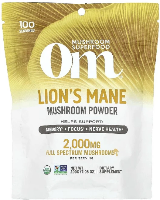 Om 노루궁뎅이버섯 사자갈기버섯 라이온즈메인 lions mane mushroom 200g, 1개 - 쿠팡