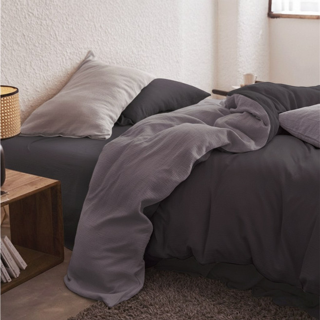 Fowod 메일라드 컬러톤 이불 커버 세트 이중 츄리닝 원단 진드기 방지