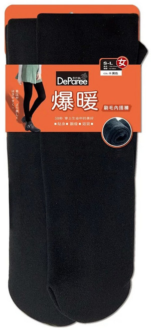 DeParee 蒂巴蕾 爆暖刷毛褲襪 厚絨內裡 內搭褲