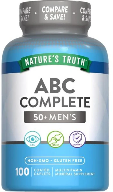 Nature's Truth Men's 50+ Multivitamin | with Vitamins A C E B6 & B12 | 100 Count | Non-GMO & Gl, Nature's Truth Men's 50+ Multi, 1개 - 쿠팡