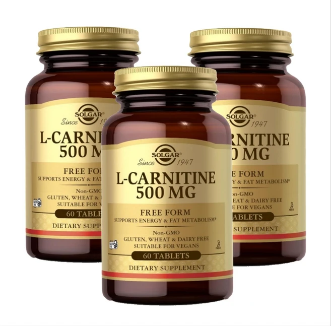 솔가 L-카르니틴 500mg 60정 3통 - 쿠팡