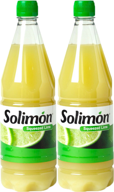 솔리몬 스퀴즈드 라임즙 1000ml X 2병 라임농축액, 솔리몬 스퀴즈드 라임즙 X 라임농축액, 1L