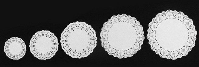 (재미스쿨) 종이레이스 원형 흰색 200장 1봉 (벌크) 도일리페이퍼, 특대형(약 19cm)