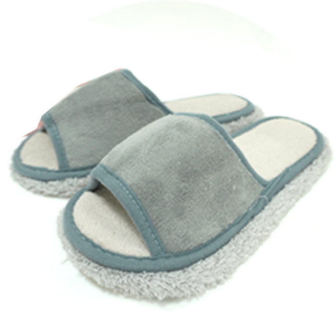 두트링 탈부착 극세사 청소슬리퍼 발걸레 걸레실내화 여성용 그레이, 1개