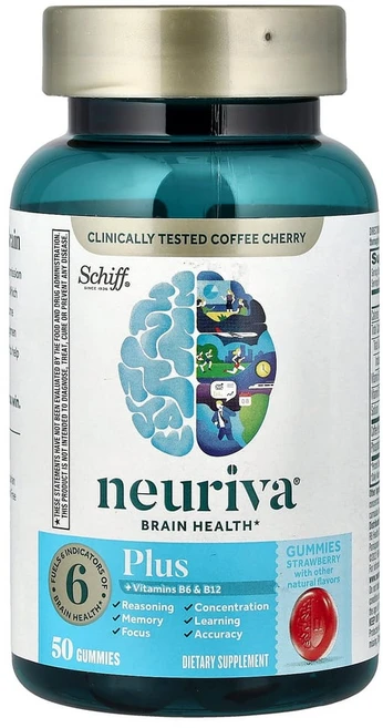 쉬프 Neuriva 브레인 헬쓰+비타민 B6 B12 딸기맛 구미젤리 50개, 1개, 50정 - 쿠팡
