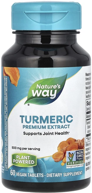 Nature's Way 프리미엄 추출물 강황 500mg 60정, NaturesWay프리미엄추출물강황500mg60정, 1개 - 쿠팡