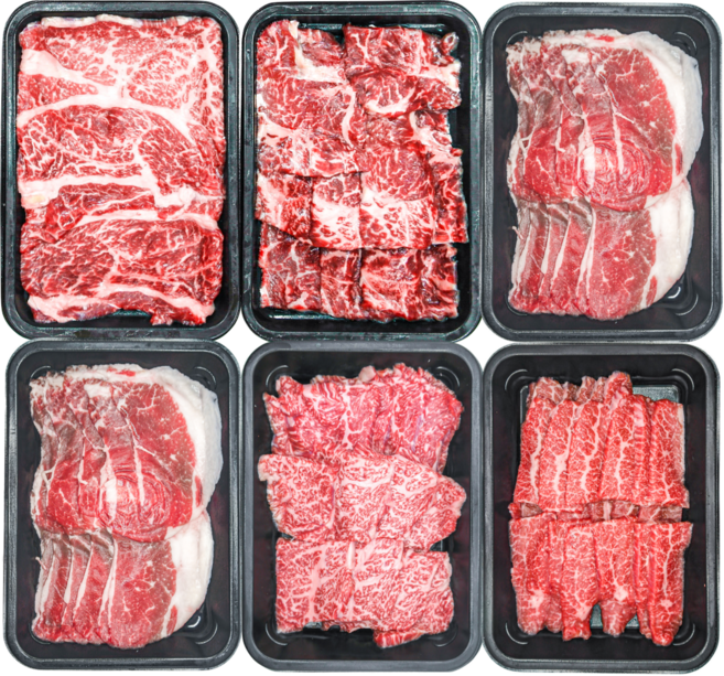 투뿔 1++ 한우세트 구이용 1.2kg 프리미엄 미경산 암소한우 꽃등심 채끝살 차돌박이x2 특수부위 2종 각 200g, 1개