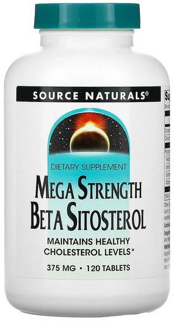 소스 네츄럴 메가 스트렝스 베타 시토스테롤 375mg 120정 피토스테롤 캄페스테롤 효능, 1개 - 쿠팡