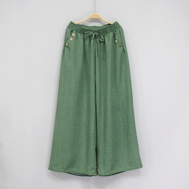 여성 내추럴 원톤 쿨 와이드팬츠 여름 롱바지