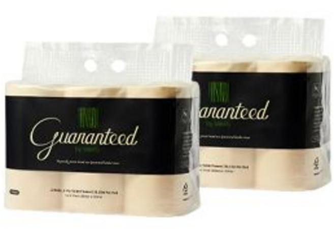 [게런티드 by 바스틀리]토일렛 12롤 먼지없는 친환경 대나무 휴지 4개 세트, 12개입