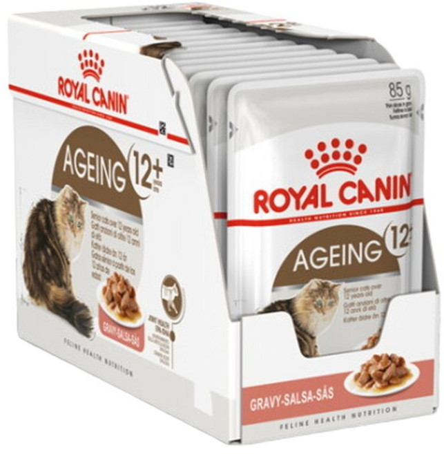 [브이펫] 로얄캐닌 고양이파우치 에이징 12세이상 그레이비 85G 12팩/기호성증진, 12개