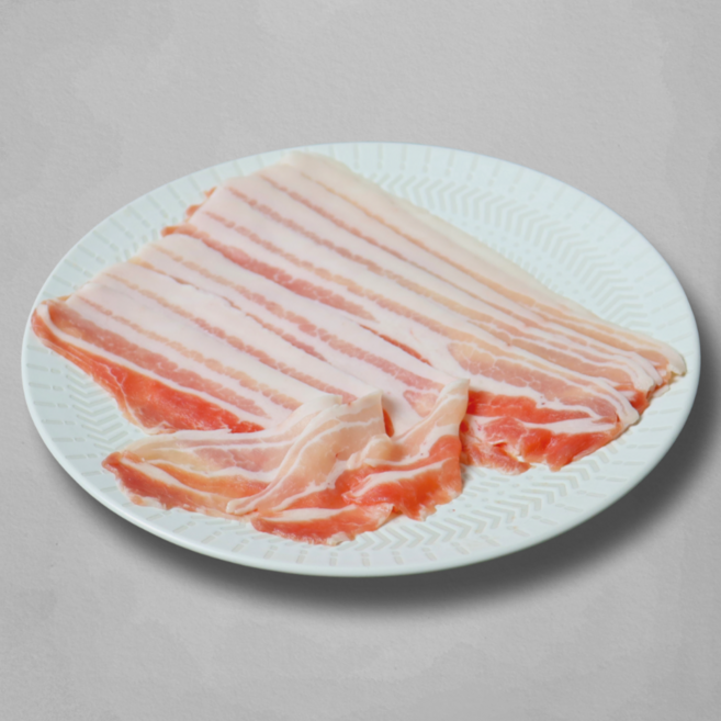 핑크미트 흑돼지 듀록 대패삼겹살 2mm, 2개, 1kg