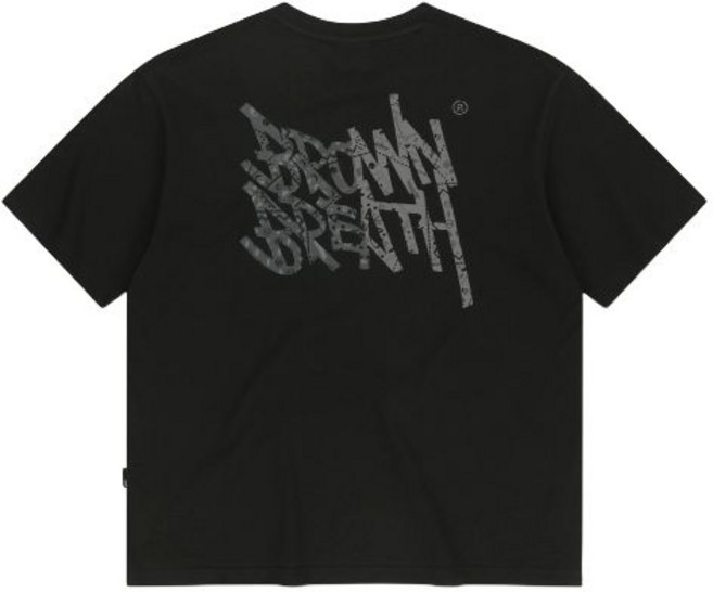 국내매장상품 [6월 29일 배송] BROWNBREATH 브라운브레스 반팔티 PAISLEY TAG TEE - BLACK 395678