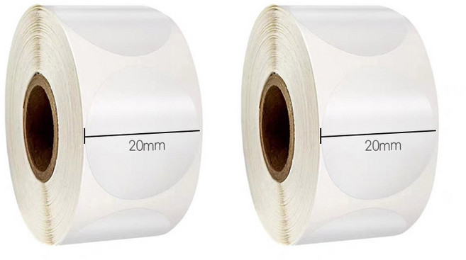 제로앤나인 원형 투명 포장 스티커 500매, 1개, 2개입