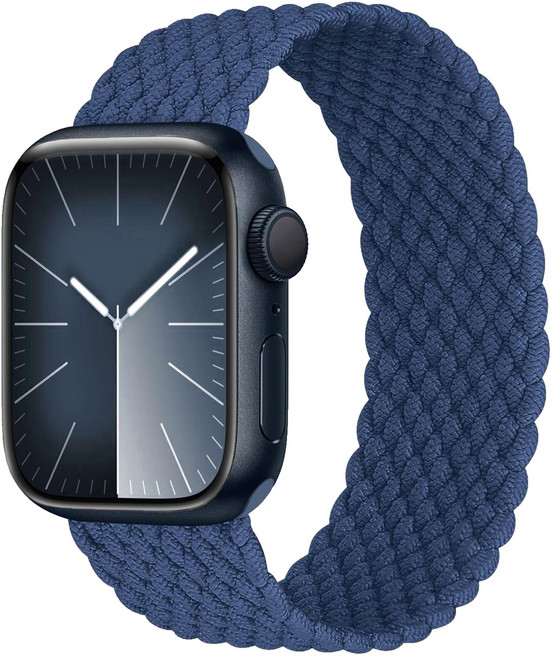밴드톡 애플워치 호환 브레이드 스포츠 솔로루프 나일론 스트랩 11 10 9 8 3 7 6 5 울트라1/2/3 SE1/2/3, 오션 블루