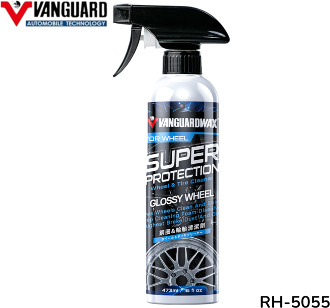 VANGUARDWAX 鋼圈輪胎清潔劑 輕鬆去除污垢 恢復輪胎光澤, 1個, 473ml