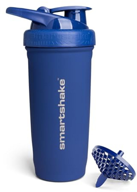 스마트쉐이크 Reforce 스테인레스 스틸 단백질 셰이커 병 900ml, 네이비 블루, 1개