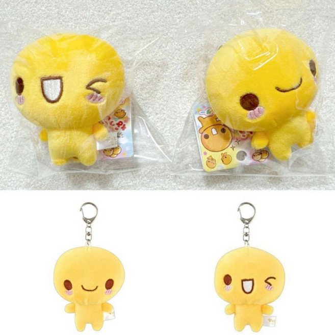 헤이세이 레트로 낫토짱 봉제 인형 가방 고리 키홀더 키링 일 정품, 윙크, 윙크