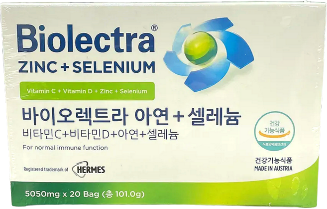 [한국 공식 판매처]바이오렉트라 아연 셀레늄 이뮨 분말 20포 헤어메스, 20회분, 1개