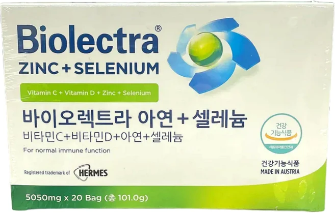 [한국 공식 판매처]바이오렉트라 아연 셀레늄 이뮨 분말 20포 헤어메스, 20회분, 1개 - 쿠팡
