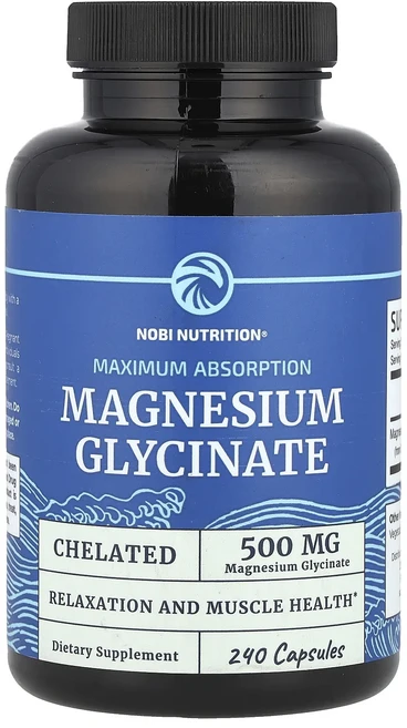 단백질 비타민 철분 마그내슘 칼슘 Nobi Nutrition 마그네슘 글리시네이트 캡슐 240정(캡슐 1정당 250mg) 고루고루섭취해주세요, NobiNutrition마그네슘글리시네이트캡슐240정캡, 1개 - 쿠팡