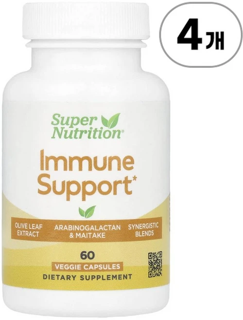 슈퍼 뉴트리션 이뮨 서포트 아라비노갈락탄 함유 Super Nutrition Immune Support with Arabinogalactan 60정, 4개 - 쿠팡
