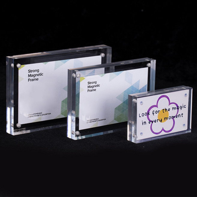 [을지메뉴] 아크릴 자석 액자 기념 사진액자 인테리어 소품 사진 투명액자, 투명