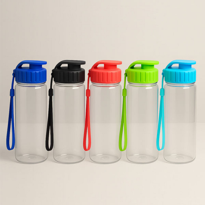 PET 텀블러 500ML 친환경 다용도 물병 스트랩 인쇄가능 20개, 그린