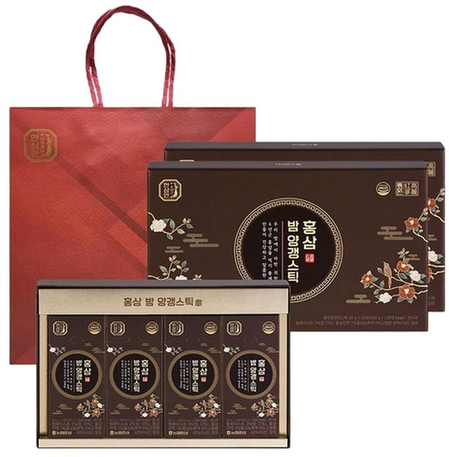한삼인 [농협홍삼] 홍삼 밤양갱스틱 30g 20포 2세트+쇼핑백, 2세트
