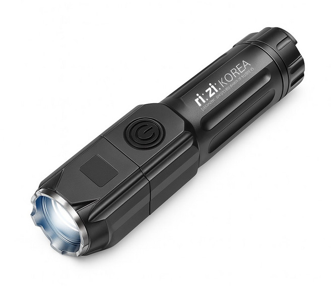 자전거 USB 충전식 LED 라이트 후레쉬, 1개, 블랙