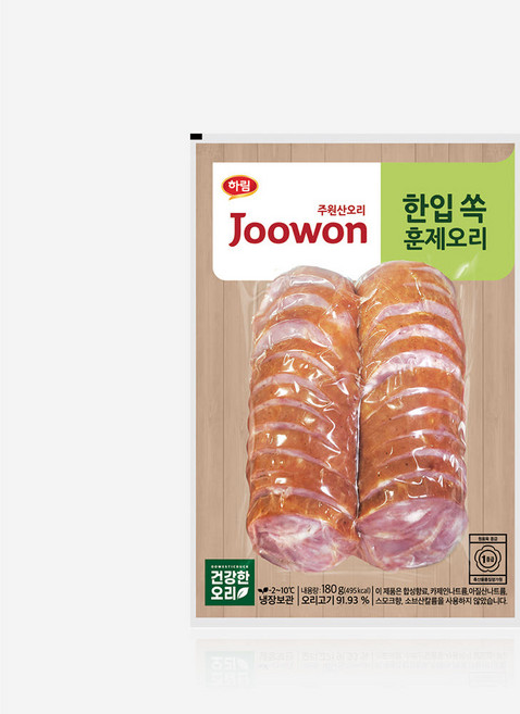 하림 주원산오리 한입 쏙 훈제오리, 1개, 180g