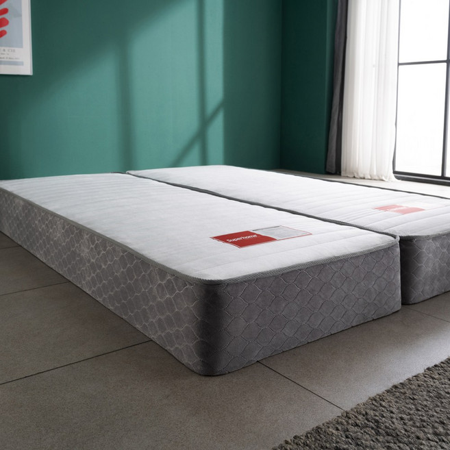 슈퍼홈 그레이 본넬스프링 6회전 파운데이션 하단 매트리스 Q SS