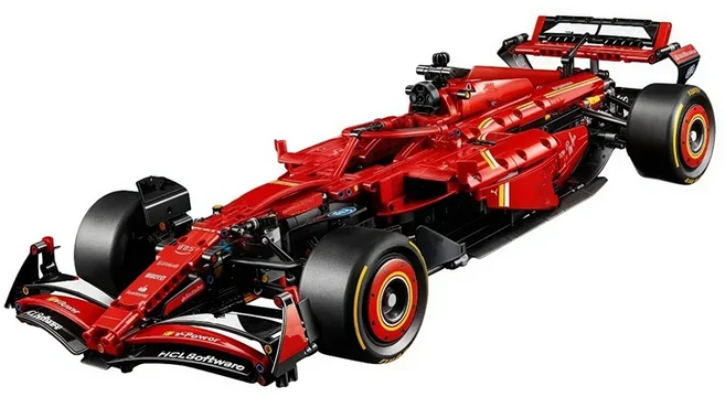 1361PCS 테크니컬 FIT 42207 SF-24 레드 스포츠 슈퍼 레이싱카 블록 1:8 브릭 장난감 어린이 크리스마스 생