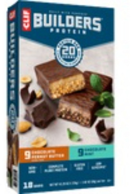CLIF Builders Protein Bar 20g 단백질 버라이어티 팩 2.4oz 18ct, 1개